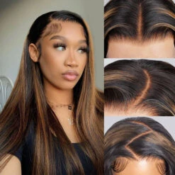 Balayage Highlight 1B/30 Straight Pre Plucked Natural Hairline 13x6 Full Lace Frontal Human Hair Wigs 14 Balayage Highlight 1B/30 Straight Pre Plucked Natural Hairline 13x6 Full Lace Frontal Human Hair Wigs -Ethereal Hair Shop 700 1b 30 highlight lace wig 21