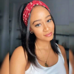 Straight Hair Headband Bob Wig Glueless Human Hair Half Wig 220% Density 13 Straight Hair Headband Bob Wig Glueless Human Hair Half Wig 220% Density -Ethereal Hair Shop 700 2 3