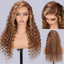 Highlights Pre Plucked 360 Transparent Lace Frontal Wig Straight Deep Wave Human Hair Wigs 28 Highlights Pre Plucked 360 Transparent Lace Frontal Wig Straight Deep Wave Human Hair Wigs -Ethereal Hair Shop 700 360 4 27 highlight deep wave lace wig 1