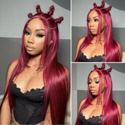 99J Burgundy Invisi-Pull String 360 Full Lace Frontal Wig Glueless HD Lace Human Hair Wigs 18 99J Burgundy Invisi-Pull String 360 Full Lace Frontal Wig Glueless HD Lace Human Hair Wigs -Ethereal Hair Shop 700 360 99j invisi string 13