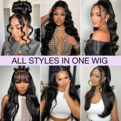 Hermosa Body Wave Invisible-String Snug Fit 360 Lace Frontal Wigs Pre Plucked Undetectable Lace Wigs -Ethereal Hair Shop 700 360 body invisi string 11