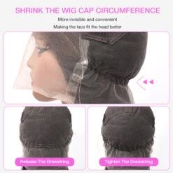 Hermosa Hair Full Lace Part Anywhere Body Wave / Straight / Curly Invisi-String Snug Fit HD Lace Human Hair Wigs 30 Hermosa Hair Full Lace Part Anywhere Body Wave / Straight / Curly Invisi-String Snug Fit HD Lace Human Hair Wigs -Ethereal Hair Shop 700 360 full lace invisi string wig 3