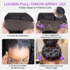 Straight Invisi-String Snug Fit 360 HD Lace Frontal Glueless Pre Bleached Human Hair Wig -Ethereal Hair Shop 700 360 hidden strap cap 12 be721393 8449 4104 956d afd8d244d6e5