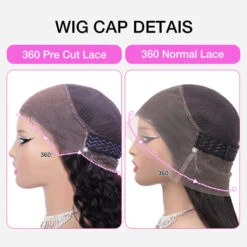 Loose Deep Wave Invisible-String Snug Fit 360 Lace Front Wigs Pre Plucked HD Lace Human Hair Crimped Wigs -Ethereal Hair Shop 700 360 hidden strap cap 38 ce809884 d7b0 4ed1 b292 cb1473baba40