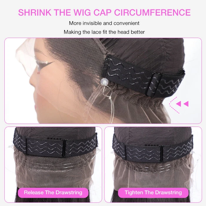 #27 Honey Blonde Color Invisible-Pull String 360 Lace Frontal Wigs Glueless HD Lace Wigs With Pre Plucked 11 #27 Honey Blonde Color Invisible-Pull String 360 Lace Frontal Wigs Glueless HD Lace Wigs With Pre Plucked - Image 9