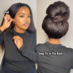 Glueless Kinky Straight Invisible-String Snug Fit 360 Full Lace Pre Plucked & Bleached HD Lace Wigs 29 Glueless Kinky Straight Invisible-String Snug Fit 360 Full Lace Pre Plucked & Bleached HD Lace Wigs -Ethereal Hair Shop 700 360 kinky straight invisi string wigi 12