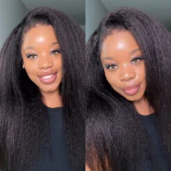 Glueless Kinky Straight Invisible-String Snug Fit 360 Full Lace Pre Plucked & Bleached HD Lace Wigs 30 Glueless Kinky Straight Invisible-String Snug Fit 360 Full Lace Pre Plucked & Bleached HD Lace Wigs -Ethereal Hair Shop 700 360 kinky straight invisi string wigi 13