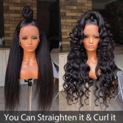 Glueless Kinky Straight Invisible-String Snug Fit 360 Full Lace Pre Plucked & Bleached HD Lace Wigs 26 Glueless Kinky Straight Invisible-String Snug Fit 360 Full Lace Pre Plucked & Bleached HD Lace Wigs -Ethereal Hair Shop 700 360 kinky straight invisi string wigi 17