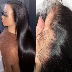 Invisi-String Straight 360 HD Lace Wig Human Hair Snug Fit Glueless Wig Pre Bleached Knots Lace Parting Anywhere -Ethereal Hair Shop 700 360 straight invisi string 12