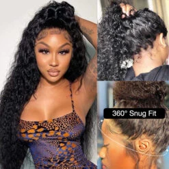 Water Wave Invisi-String Snug Fit 360 Skin HD Lace Frontal Wig Glueless Pre Bleached Human Hair Wig -Ethereal Hair Shop 700 360 water wave invisi string 2