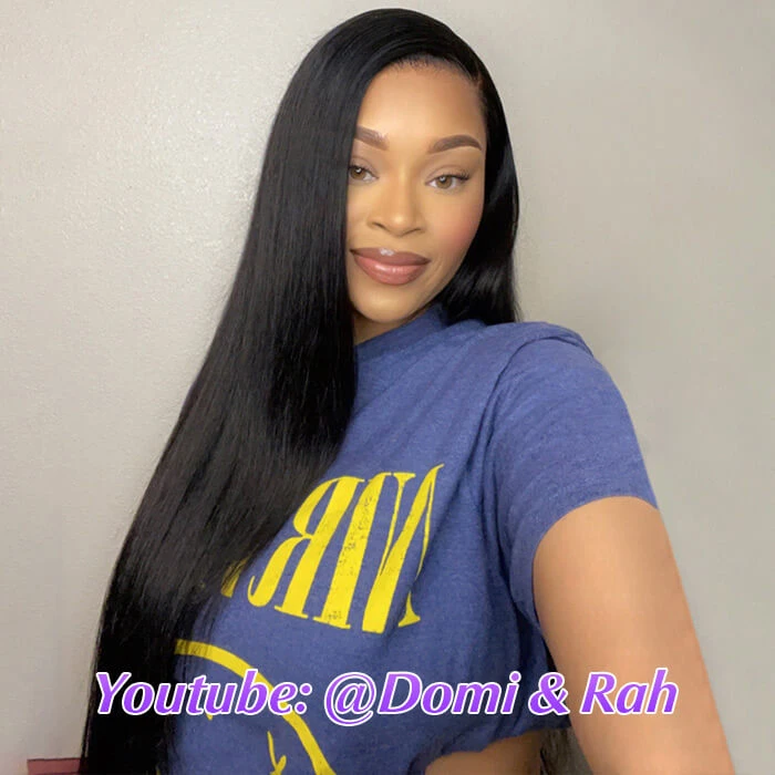 13x6 Full HD Lace Frontal Wig Straight Glueless Wig Human Hair Pre Plucked & Bleached Ready To Go 14 13x6 Full HD Lace Frontal Wig Straight Glueless Wig Human Hair Pre Plucked & Bleached Ready To Go - Image 12