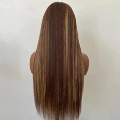4C Edge Glueless Wigs Brown Highlight Water Wave Wigs 13x4 13x6 Invisible HD Lace Front Wigs With Drawstring Beginner Friendly -Ethereal Hair Shop 700 4 27 highlight kinky edges lace wig 4