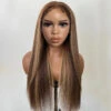 Pull Go Drawstring Wig Brown Highlight Straight Human Hair Glueless Wig With With 4c Curly Edges Hairline 13x4 13x6 Invisible HD Lace Front Wigs -Ethereal Hair Shop 700 4 27 highlight kinky edges lace wig 5 030ffde1 e037 46a6 81d6 d4866880f074