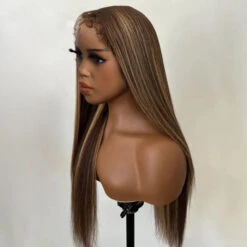 4C Edge Glueless Wigs Brown Highlight Water Wave Wigs 13x4 13x6 Invisible HD Lace Front Wigs With Drawstring Beginner Friendly -Ethereal Hair Shop 700 4 27 highlight kinky edges lace wig 6