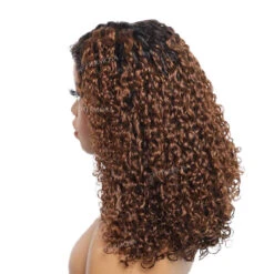 Glueless 4C Edges Hairline Curly Wigs Ombre Brown 13x4 Frontal HD Lace Human Hair Pre Everything Wigs For Women -Ethereal Hair Shop 700 4C Edges Ombre Black Brown 9