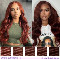 Reddish Brown 13x4 Lace Frontal & 8x5 Closure Wig Put On And Go Glueless Wig Human Hair -Ethereal Hair Shop 700 4 10