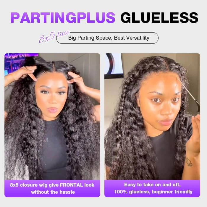 Glueless Wig Deep Wave 8x5 HD Lace Human Hair Pre Plucked & Bleached Ready To Go 7 Glueless Wig Deep Wave 8x5 HD Lace Human Hair Pre Plucked & Bleached Ready To Go - Image 5
