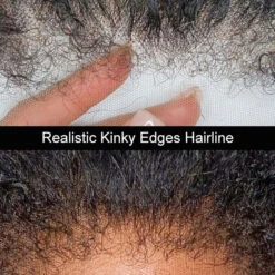 Kinky Edges Hairline Glueless Kinky Straight HD Lace Front Human Hair Wigs Pre Bleached -Ethereal Hair Shop 700 4c edges lace wigs 46 1
