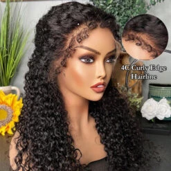 Kinky Edges Hairline Lace Front Wigs Pre Cut 8x5 13x4 HD Lace Human Hair Wigs 180% Density 31 Kinky Edges Hairline Lace Front Wigs Pre Cut 8x5 13x4 HD Lace Human Hair Wigs 180% Density -Ethereal Hair Shop 700 4c edges lace wigs 82