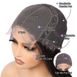 Deep Wave 5x5 HD Transparent Lace Closure Wigs Glueless Human Hair Wig With Bleached Knots 25 Deep Wave 5x5 HD Transparent Lace Closure Wigs Glueless Human Hair Wig With Bleached Knots -Ethereal Hair Shop 700 5 5 wig cap 2 5