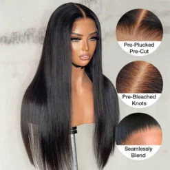 13x4 Pre-Cut Lace Front Straight Wig Real Ear To Ear Pre-Cut & Pre-Pluck & Pre-Bleached Pre-All Wig -Ethereal Hair Shop 700 5 3 4f5ec21a 84a4 45c6 b590 1c6e4515f922