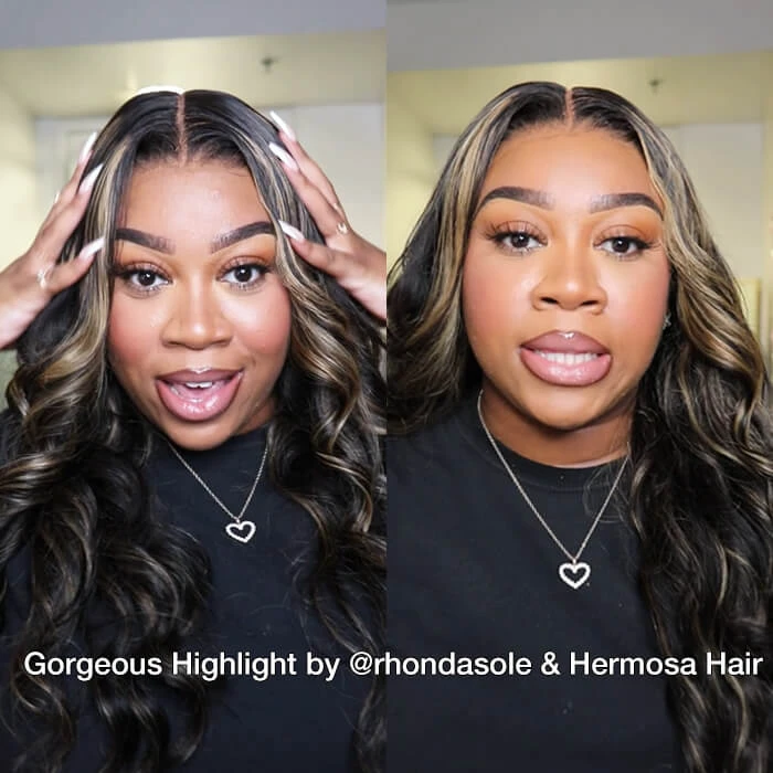 #1B/27 Blonde Highlight Color 8x5 HD Lace Human Hair Glueless Wig Pre Plucked Natural Hairline Ship In 24H 10 #1B/27 Blonde Highlight Color 8x5 HD Lace Human Hair Glueless Wig Pre Plucked Natural Hairline Ship In 24H - Image 8