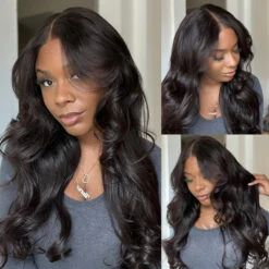Face-Framing Curtain Bangs Body Wave Wig Glueless Pre Cut 8x5 HD Lace Ready To Go Wig Pre Plucked Pre Bleached -Ethereal Hair Shop 700 8x5 curtain bangs wig 3