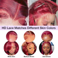 99J Burgundy 4x4 HD Lace Closure Human Hair Wig With Pre Plucked Hairline 26 99J Burgundy 4x4 HD Lace Closure Human Hair Wig With Pre Plucked Hairline -Ethereal Hair Shop 700 99j burgundy 13 6 lace wigs 5 77efea9e 20c1 4212 9e17 0d86af39444b
