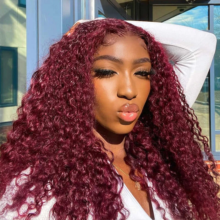 13x6 HD Lace Front Wig Human Hair Wigs 99J Burgundy Pre-Plucked Remy Human Hair Deep Part Wigs 13 13x6 HD Lace Front Wig Human Hair Wigs 99J Burgundy Pre-Plucked Remy Human Hair Deep Part Wigs - Image 11