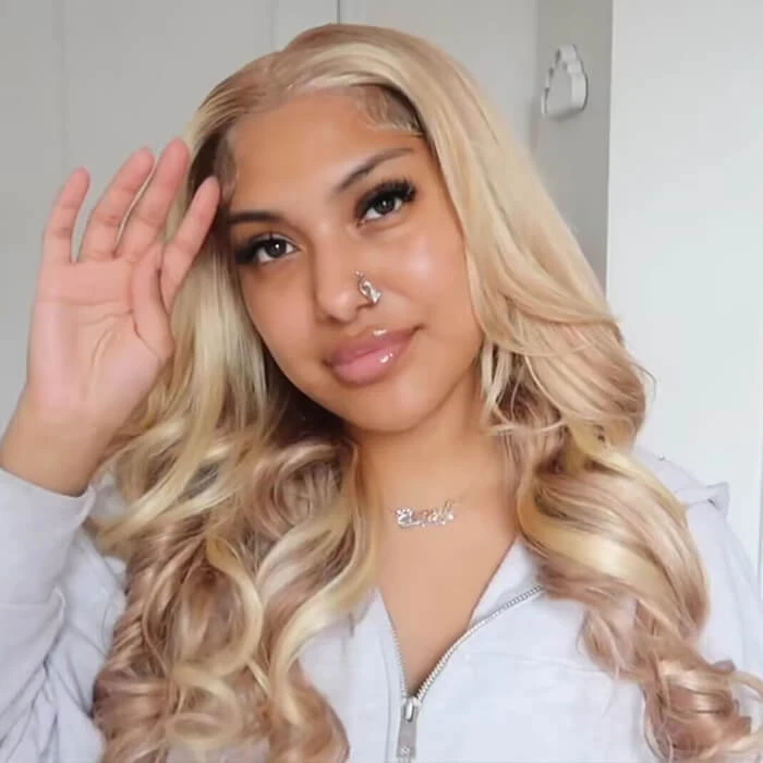 Barbie Blonde Highlight Lace Front Wigs #18/613 HD Transparent 13x4 13x6 Lace Frontal Human Hair Wigs 7 Barbie Blonde Highlight Lace Front Wigs #18/613 HD Transparent 13x4 13x6 Lace Frontal Human Hair Wigs - Image 5