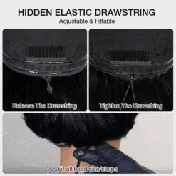 Glueless Pull Go Drawstring Curly Wig With 4C Curly Edge Hairline 13x4 13x6 HD Lace Human Hair Wigs 220%Density Full Hair -Ethereal Hair Shop 700 Drawstring cap d9ae1d8a ee05 415d bd1b 546a7042c96a