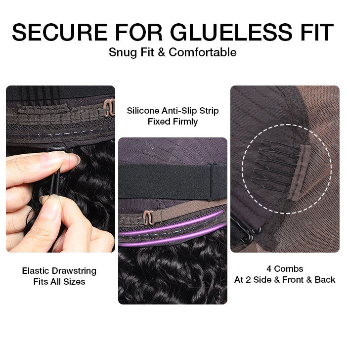 #1B/30 Balayage Highlights 4C Edges Curly Wig 13x6 Full HD Lace Pre Plucked Realistic Hairline Glueless Wig 11 #1B/30 Balayage Highlights 4C Edges Curly Wig 13x6 Full HD Lace Pre Plucked Realistic Hairline Glueless Wig - Image 9