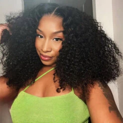 Double Drawn Human Hair Wig Full & Voluminous Pixie Curls Wig 300% Density Put On Go® Glueless Wigs -Ethereal Hair Shop 700 Popping Curly lace wig 22