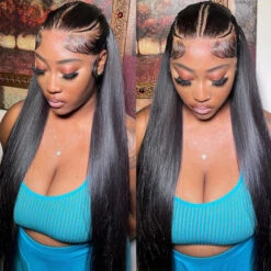 Pre Braided Hairstyles For Straight Hair Glueless 13x6 Full Lace Front Wigs With Pre Bleached Knots 23 Pre Braided Hairstyles For Straight Hair Glueless 13x6 Full Lace Front Wigs With Pre Bleached Knots -Ethereal Hair Shop 700 Pre Braided Wigs 20