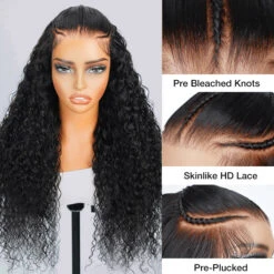 Curly Pre Braided Lace Front Wig 13x6 Full Lace Frontal Wig With Pre Bleached & Pre Plucked -Ethereal Hair Shop 700 Pre Braided Wigs 24 00bce952 56a2 4d4f baf2 60819891e4b8