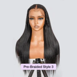 Pre Braided Hairstyles For Straight Hair Glueless 13x6 Full Lace Front Wigs With Pre Bleached Knots 29 Pre Braided Hairstyles For Straight Hair Glueless 13x6 Full Lace Front Wigs With Pre Bleached Knots -Ethereal Hair Shop 700 Pre Braided Wigs 51