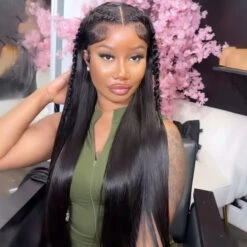 Pre Braided Hairstyles For Straight Hair Glueless 13x6 Full Lace Front Wigs With Pre Bleached Knots 30 Pre Braided Hairstyles For Straight Hair Glueless 13x6 Full Lace Front Wigs With Pre Bleached Knots -Ethereal Hair Shop 700 Pre Braided Wigs 58