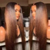 Brown Straight Glueless Wigs T1B/2/4 Ombre 13x6 Lace Front Wig Human Hair Pre Plucked 2 Brown Straight Glueless Wigs T1B/2/4 Ombre 13x6 Lace Front Wig Human Hair Pre Plucked -Ethereal Hair Shop 700 T1B24OmbreBrown 2