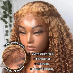 220% Density 4C Curly Edges Colored Wig 13x6 Full Lace Human Hair Glueless Wig With Curly Baby Hair -Ethereal Hair Shop 700 27 blonde 4c edges curly wig 3