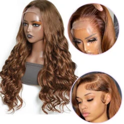 #30 Auburn Brown Hair Colored Human Hair Wigs Loose Wave 13x6 HD Lace Frontal Wigs 18 #30 Auburn Brown Hair Colored Human Hair Wigs Loose Wave 13x6 HD Lace Frontal Wigs -Ethereal Hair Shop 700 30 brown lace frontal wigs 9