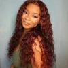 #33 Reddish Brown Water Wave Glueless Wig Big Parting 8*5 HD Lace Closure Wigs Ready To Wear -Ethereal Hair Shop 700 33 8 5 water pre cut lace wig 13