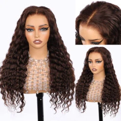 Glueless Invisi-String Snug Fit 360 HD Lace Frontal #4 Chocolate Brown Deep Wave Put On & Go Wigs 16 Glueless Invisi-String Snug Fit 360 HD Lace Frontal #4 Chocolate Brown Deep Wave Put On & Go Wigs -Ethereal Hair Shop 700 4 360 invisi string pre cut lace wig 34