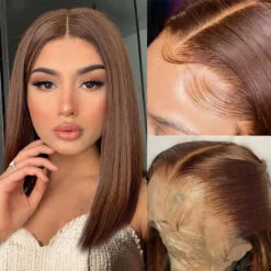 220% Density Short Straight Bob Wigs 13x4 HD Lace Front Wigs Pre Plucked & Bleached Knots Glueless Human Hair Wig -Ethereal Hair Shop 700 4 bob wig 26 7b0c2c3d 32ec 40ef abe2 21abacd7ae65