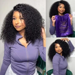 250% Density Popping Curly HD Lace Front Wigs Pre Bleached Glueless Ready To Go Human Hair Wigs -Ethereal Hair Shop 700 brookthebeautiful 1