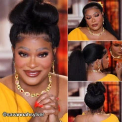 Kinky Straight Invisible-String Snug Fit 360 Full Lace Pre Plucked & Bleached HD Lace Glueless Wigs -Ethereal Hair Shop 700 savannahsylver