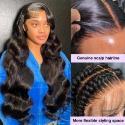 3D Body Wave Wig 220% Density 13x4 Human Hair Lace Frontal Wig Pre Plucked Pre Bleached Pre Cut Gluless Wig -Ethereal Hair Shop 700 body wave lace wigs 4