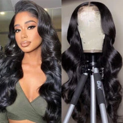 Body Wave 5x5 Invisible HD Lace Closure Wigs Pre Plucked & Pre Bleached Glueless Human Hair Wigs -Ethereal Hair Shop 700 body wave wig 8
