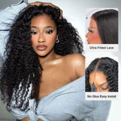 Virgin Brazilian Curly 13x4 HD Lace Ear-to-Ear Frontal Wig Invisible Knots Large & Small Cap Size 220% Density 25 Virgin Brazilian Curly 13x4 HD Lace Ear-to-Ear Frontal Wig Invisible Knots Large & Small Cap Size 220% Density -Ethereal Hair Shop 700 curly lace glueless wigs 20