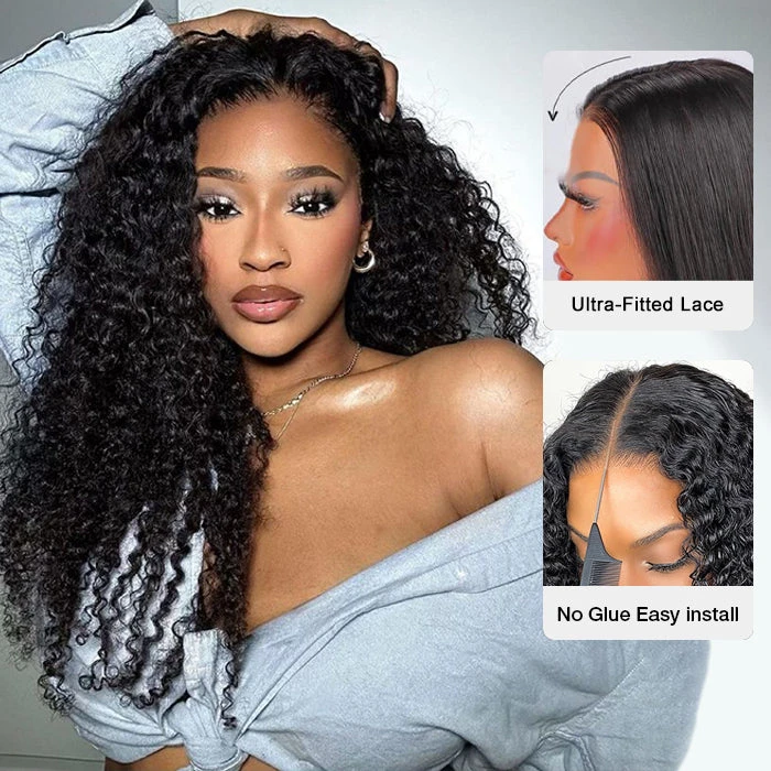 Virgin Brazilian Curly 13x4 HD Lace Ear-to-Ear Frontal Wig Invisible Knots Large & Small Cap Size 220% Density 11 Virgin Brazilian Curly 13x4 HD Lace Ear-to-Ear Frontal Wig Invisible Knots Large & Small Cap Size 220% Density - Image 9