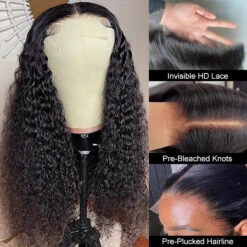 Curly Hair 5x5 HD Lace Closure Wig 100% Virgin Human Hair Wigs Pre Plucked Hairline Glueless Wig -Ethereal Hair Shop 700 curly lace glueless wigs 23